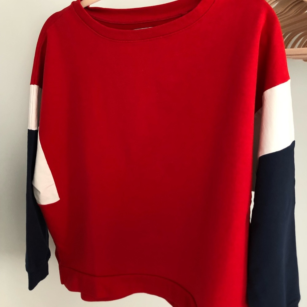 Diverse Navy, White, and Red Sweatshirt - Size S